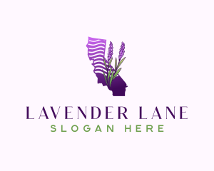 California Lavender Flower logo design