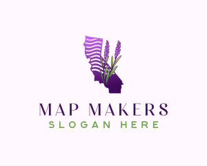 California Lavender Flower logo design