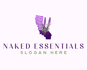 California Lavender Flower logo design