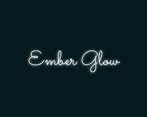 Glowing Luminous Cursive logo design