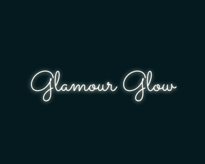 Glowing Luminous Cursive logo design