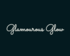 Glowing Luminous Cursive logo design