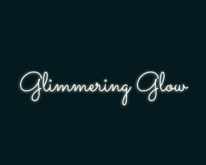 Glowing Luminous Cursive logo design