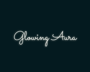 Glowing Luminous Cursive logo