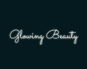 Glowing Luminous Cursive logo design