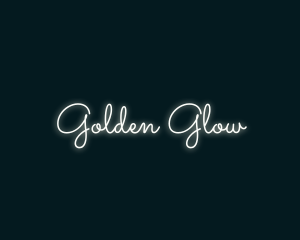 Glowing Luminous Cursive logo design