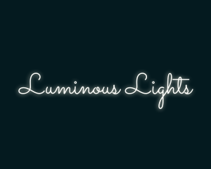 Glowing Luminous Cursive logo design