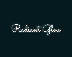 Glowing Luminous Cursive logo design