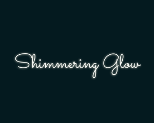 Glowing Luminous Cursive logo design