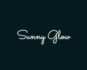 Glowing Luminous Cursive logo design