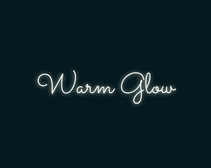 Glowing Luminous Cursive logo design