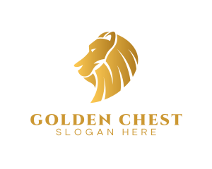 Gold Luxury Lion logo design