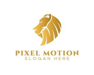 Gold Luxury Lion logo design