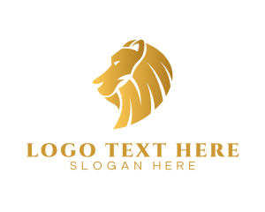 Lion - Gold Luxury Lion logo design