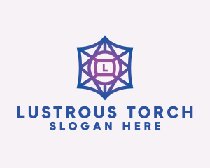 Geometric Floral Star logo design