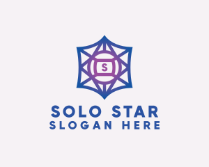 Geometric Floral Star logo design