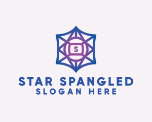 Geometric Floral Star logo design