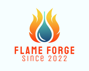 Hydroelectric Power Fire logo design