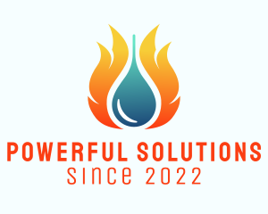 Hydroelectric Power Fire logo design