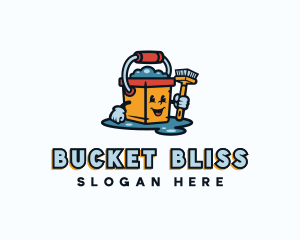 Cleaning Bucket Housekeeping logo design