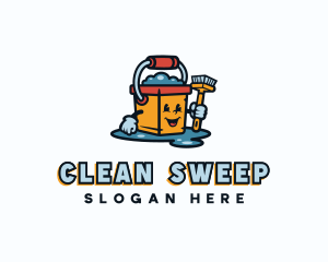 Cleaning Bucket Housekeeping logo design