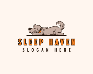 Sleeping Dog Puppy logo design