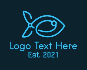 Blue Circuit Tech Fish logo