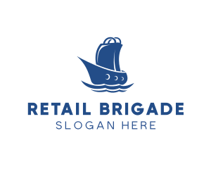 Market Bag Boat  logo design