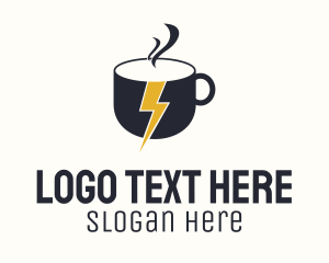 Coffee Lightning Bolt Energy logo