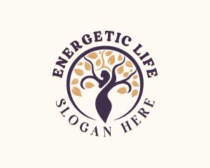 Woman Tree Organic Wellness logo design