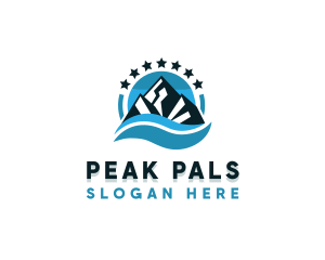 Mountain Peak Star logo design