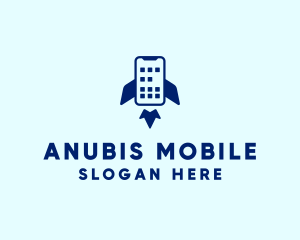 Mobile Phone Rocket  logo design