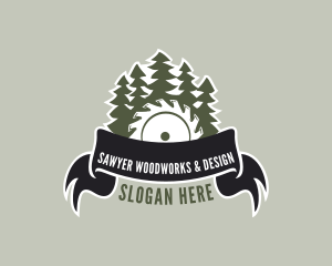 Circular Saw Trees logo design