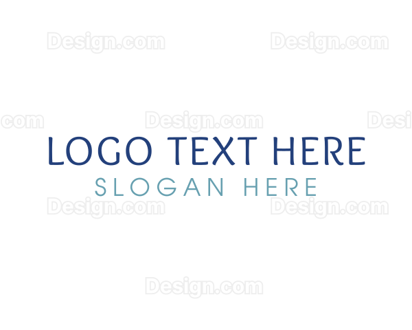 Blue Generic Wordmark Logo