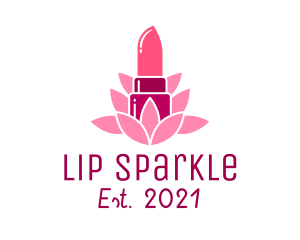 Pink Natural Lipstick logo design