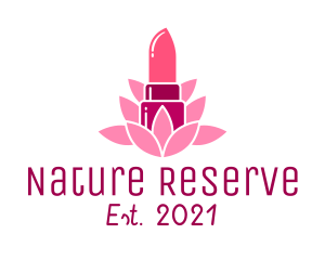 Pink Natural Lipstick logo design