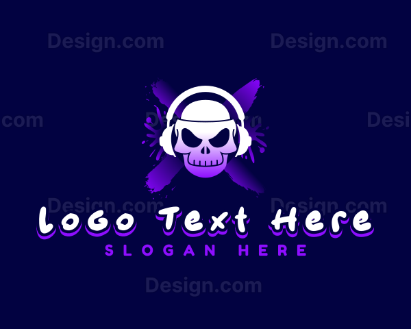 Gaming Skull Headset Logo