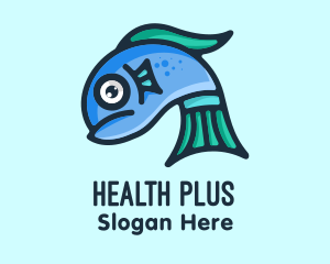 Sad Blue Fish Logo