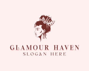 Woman Hairdresser Salon logo