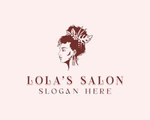 Woman Hairdresser Salon logo design