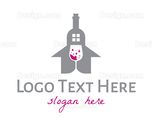 Wine Bottle House Logo