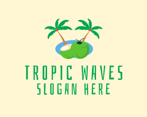 Tropical Coconut Fruit  logo