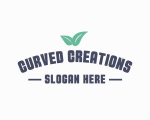 Leaf Curve Wordmark logo design