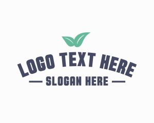 Herbs - Leaf Curve Wordmark logo design