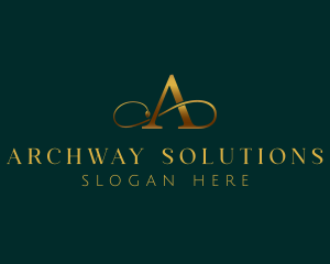 Luxury Fashion Letter A logo design