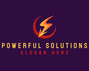 Lightning Bolt Strike logo design