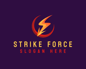 Lightning Bolt Strike logo design