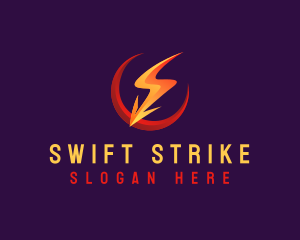 Lightning Bolt Strike logo design