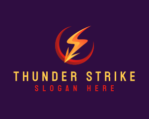 Lightning Bolt Strike logo design