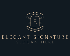 Elegant Ribbon Banner logo design